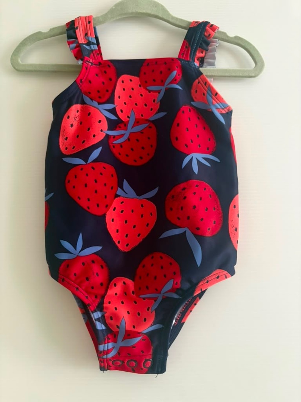 Strawberry Print One-Piece Swimsuit | 12 months